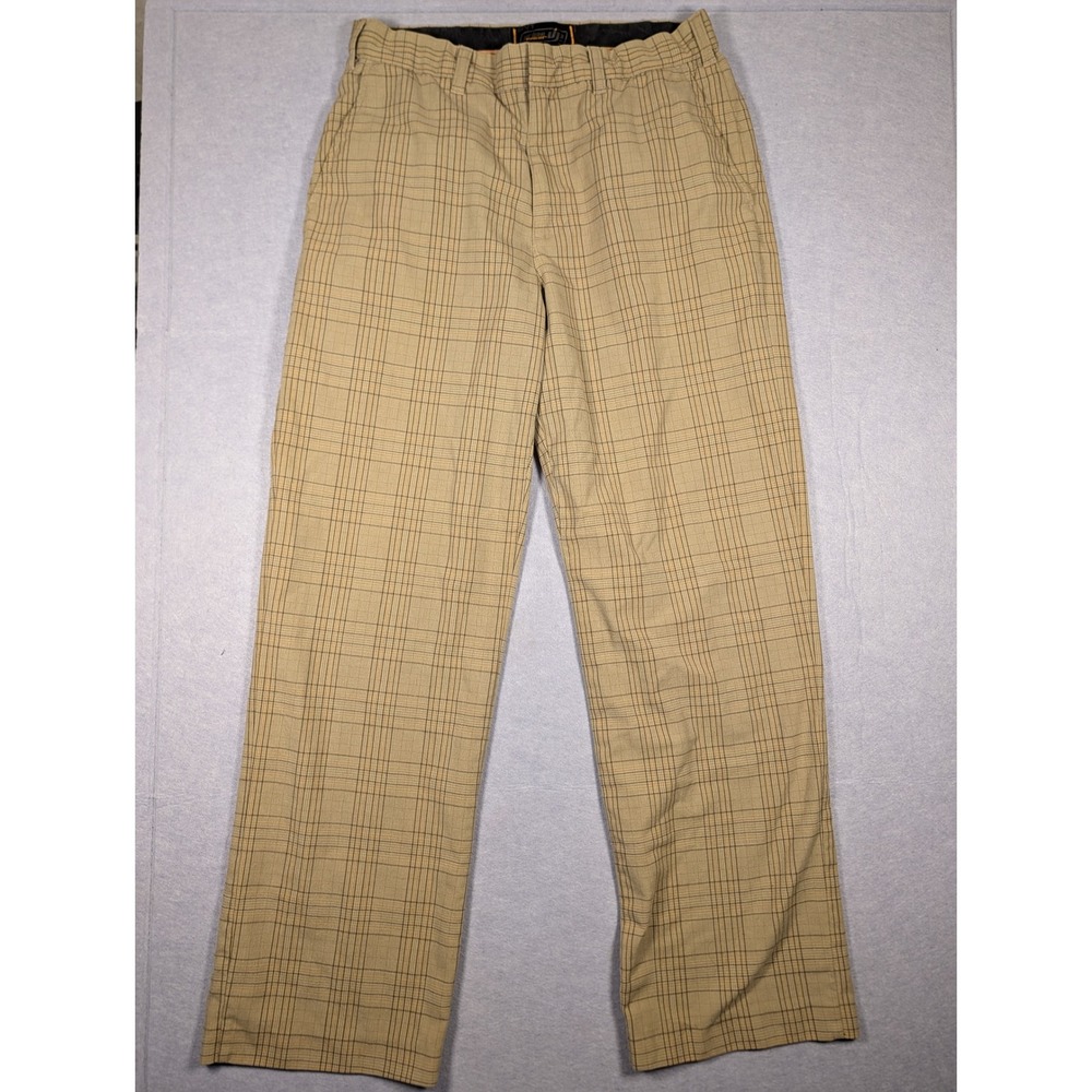 Urban Pipeline Plaid Pants Mens 30x30 Tan Y2K Skater Straight Leg Excellent